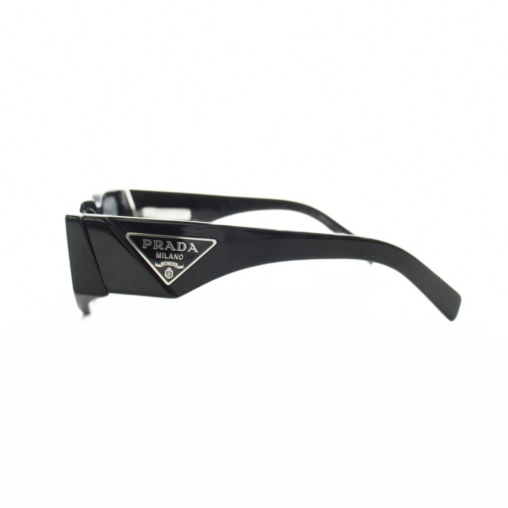 Prada Triangle Logo Plate Sunglasses Black Eyewear — view 3