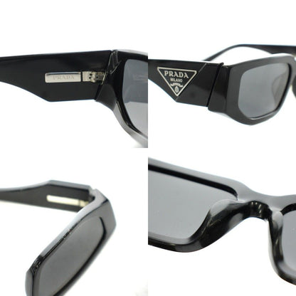 Prada Triangle Logo Plate Sunglasses Black Eyewear — view 9