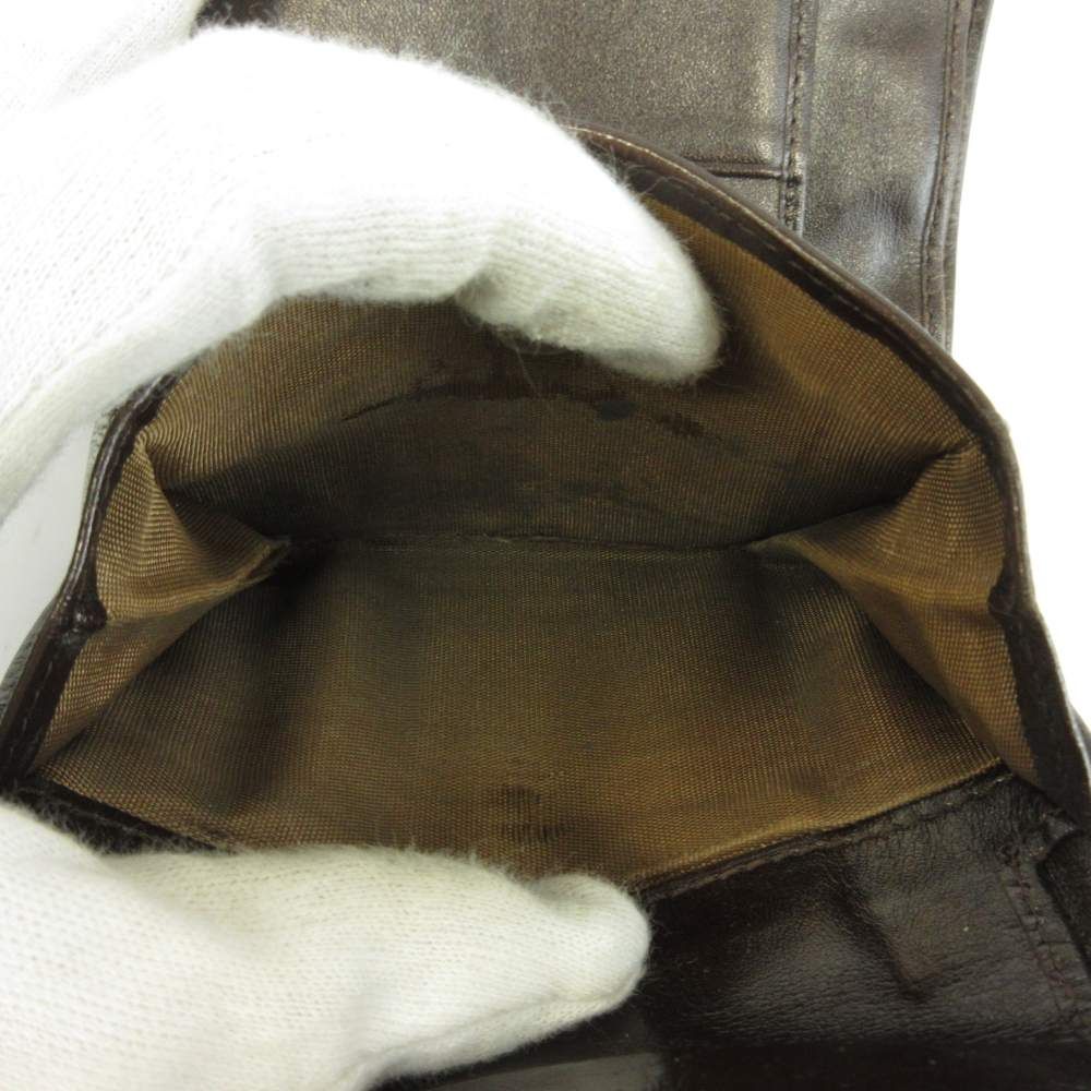Fendi Wallet Bifold Canvas Leather Zucca Pattern Brown — view 8