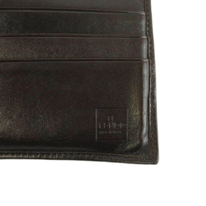 Fendi Wallet Bifold Canvas Leather Zucca Pattern Brown — view 4