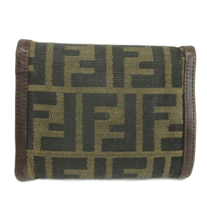 Fendi Wallet Bifold Canvas Leather Zucca Pattern Brown — view 2