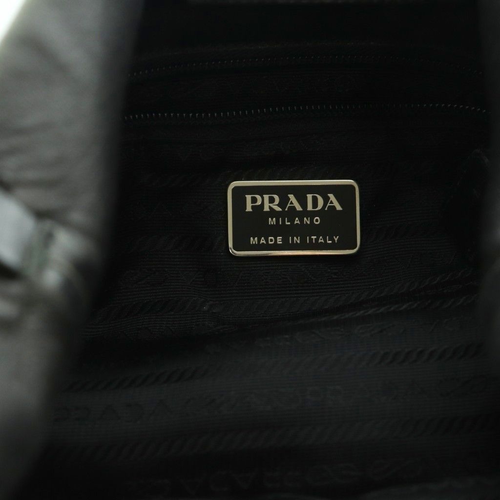 Prada Vintage Archive Plastic Shoulder Bag Leather Black — view 6