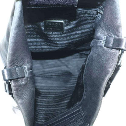 Prada Vintage Archive Plastic Shoulder Bag Leather Black — view 5