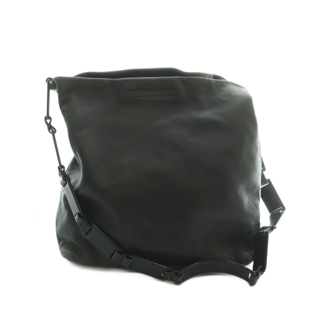 Prada Vintage Archive Plastic Shoulder Bag Leather Black