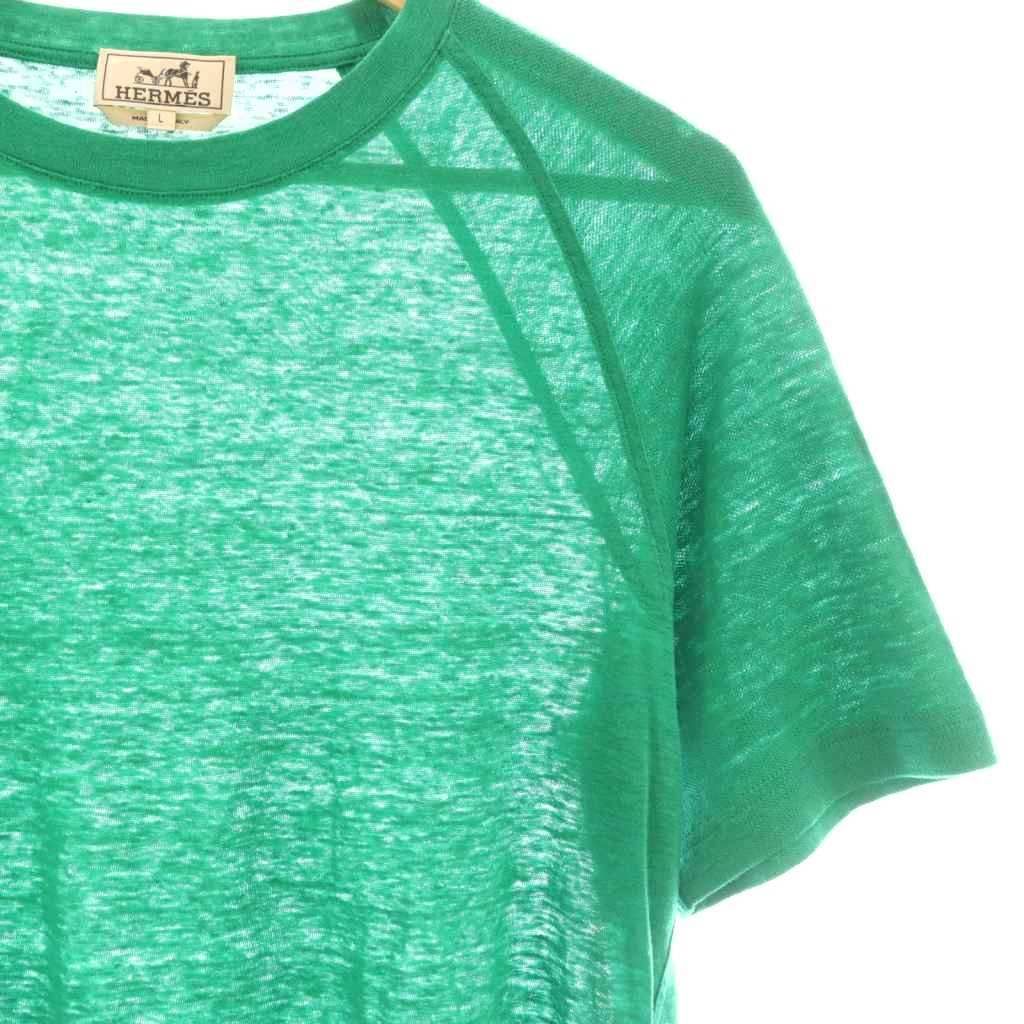 Hermes T-Shirt Raglan Short Sleeve L Green CX — view 3