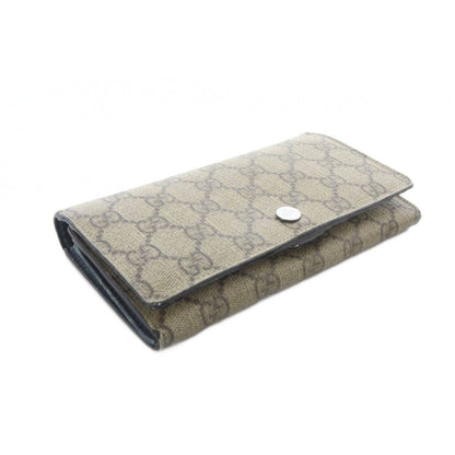 Gucci Wallet with Coin Purse Bifold Leather GG Supreme Logo Brown — view 3