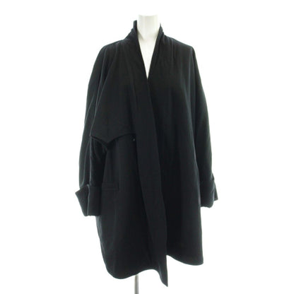 Versace Gianni Coat Wool Black Shawl Collar Long Sleeve AP
