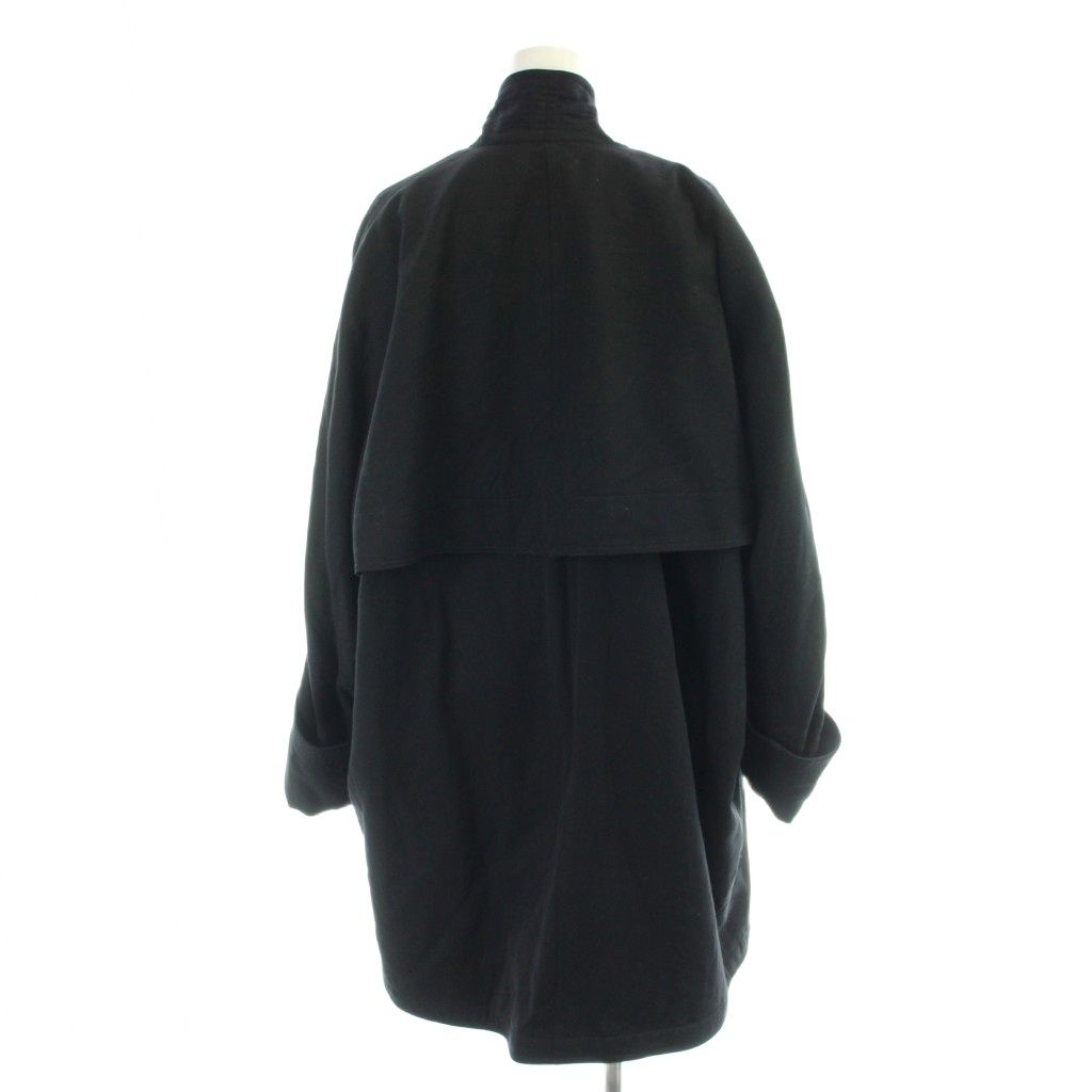 Versace Gianni Coat Wool Black Shawl Collar Long Sleeve AP — view 2