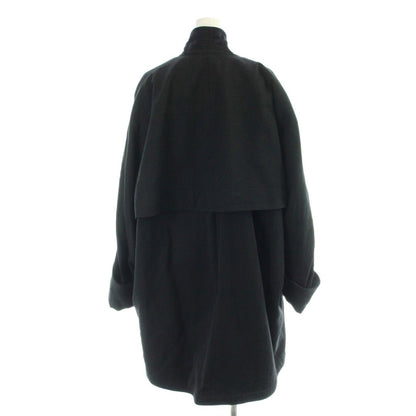 Versace Gianni Coat Wool Black Shawl Collar Long Sleeve AP — view 2