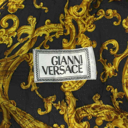 Versace Gianni Coat Wool Black Shawl Collar Long Sleeve AP — view 5