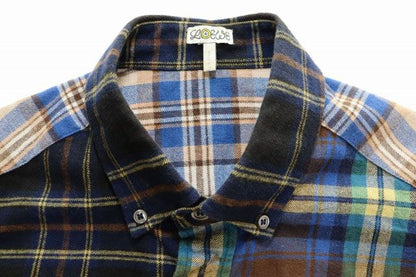 Loewe Eln Patchwork Check Overshirt S Shirt Blue — view 5