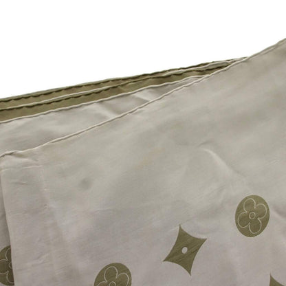Louis Vuitton Monogram Shawl Fringe Silk Gray Scarf — view 7