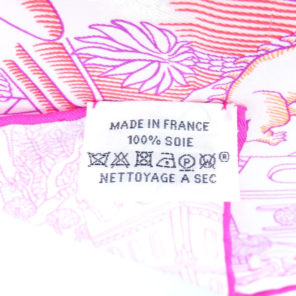 Hermes Carre 90 Animapolis Silk Purple Scarf — view 5