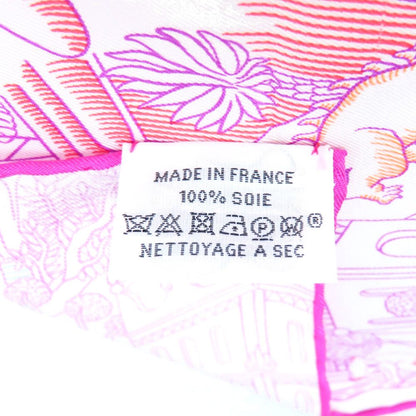 Hermes Carre 90 Animapolis Silk Purple Scarf — view 5
