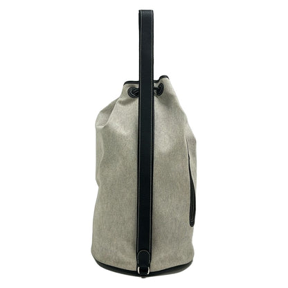 Hermes Shoulder Bag Sac Marine Receiver GM Light Gray Black Silver Leather — view 3