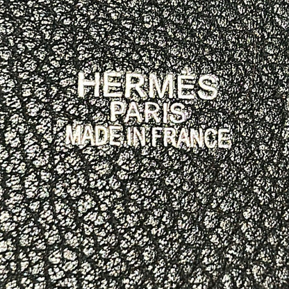 Hermes Shoulder Bag Sac Marine Receiver GM Light Gray Black Silver Leather — view 8