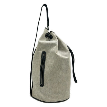 Hermes Shoulder Bag Sac Marine Receiver GM Light Gray Black Silver Leather — view 4