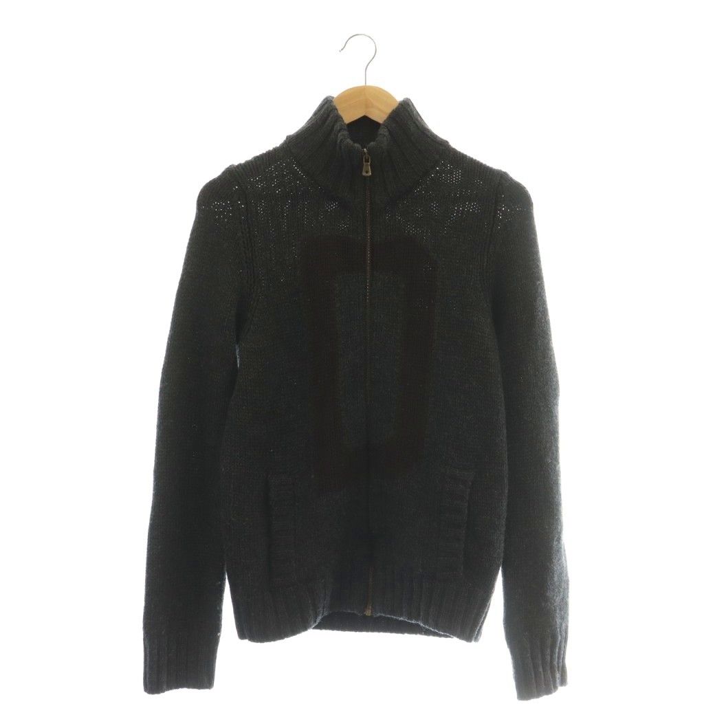 Dolce & Gabbana Driver's Knit Sweater Zip Up Wool 46 Black