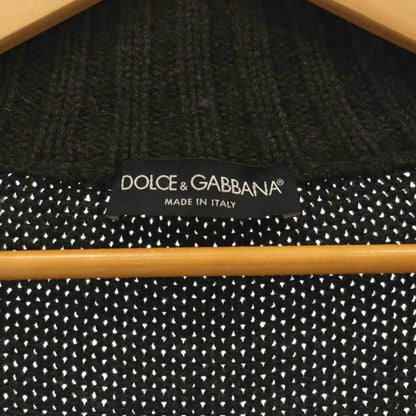 Dolce & Gabbana Driver's Knit Sweater Zip Up Wool 46 Black — view 6