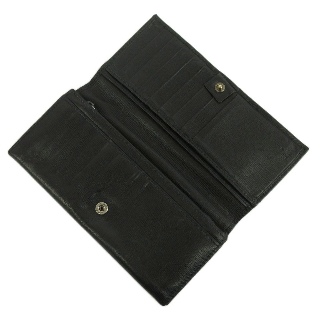 Gucci Wallet Bifold Leather Interlocking Black — view 3