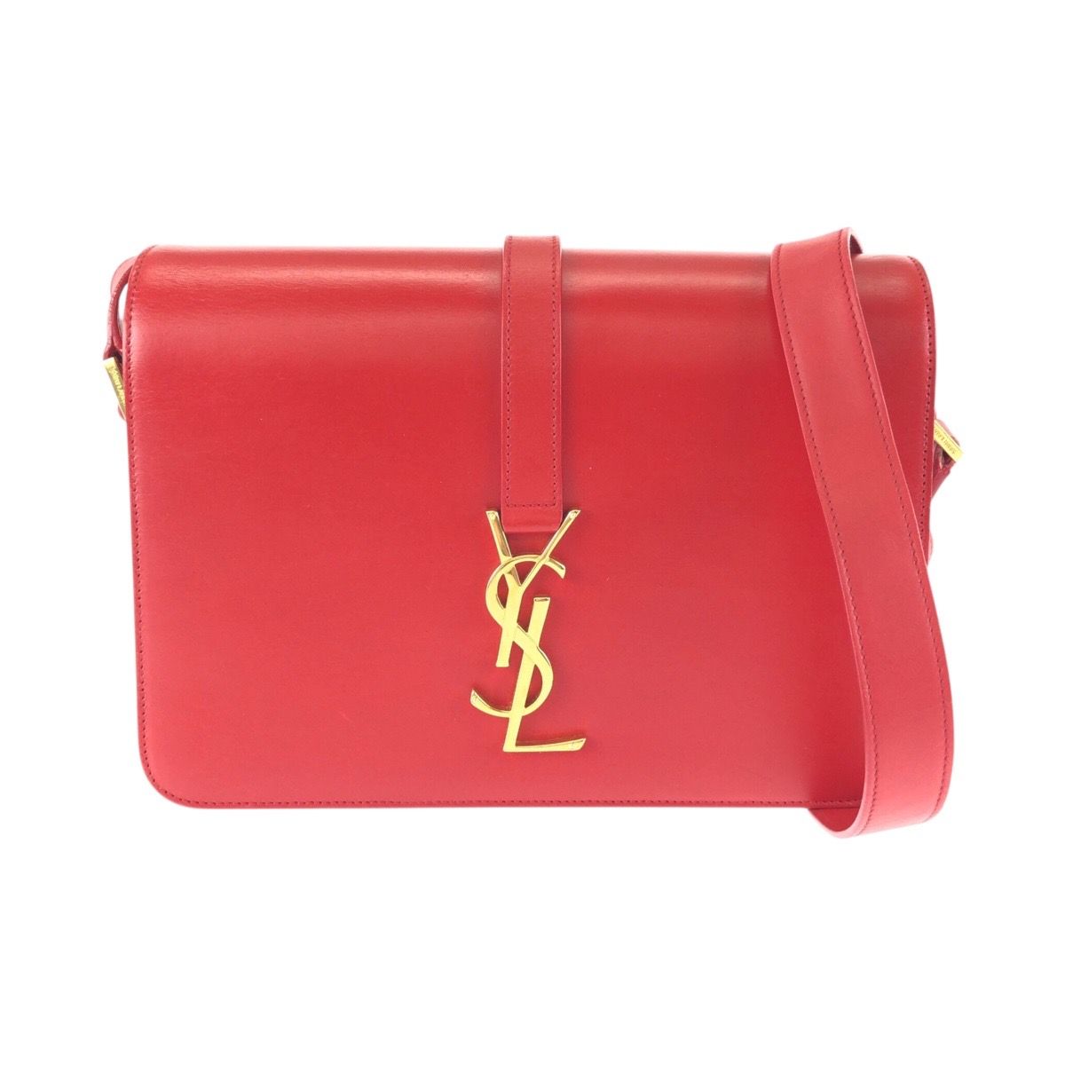 Saint Laurent YSL Universite Red Leather 403 Shoulder Bag Pochette