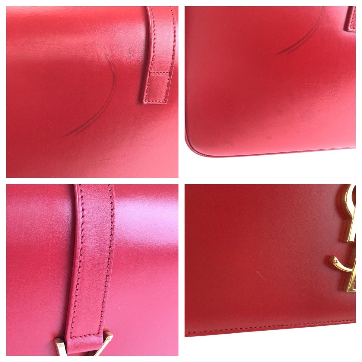 Saint Laurent YSL Universite Red Leather 403 Shoulder Bag Pochette — view 6