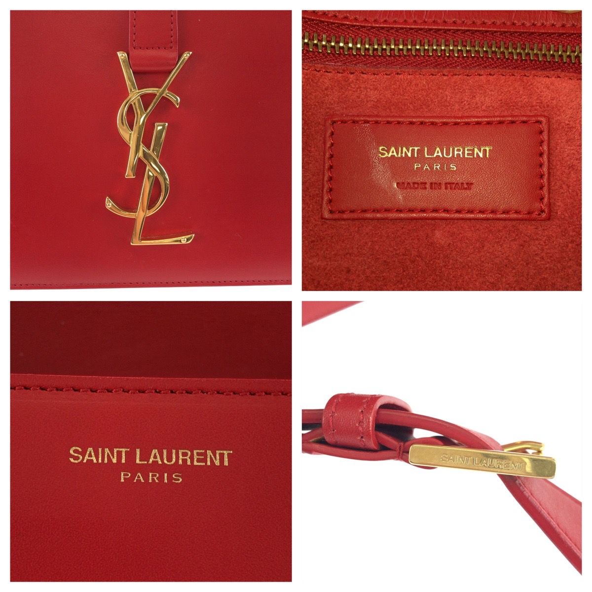 Saint Laurent YSL Universite Red Leather 403 Shoulder Bag Pochette — view 4