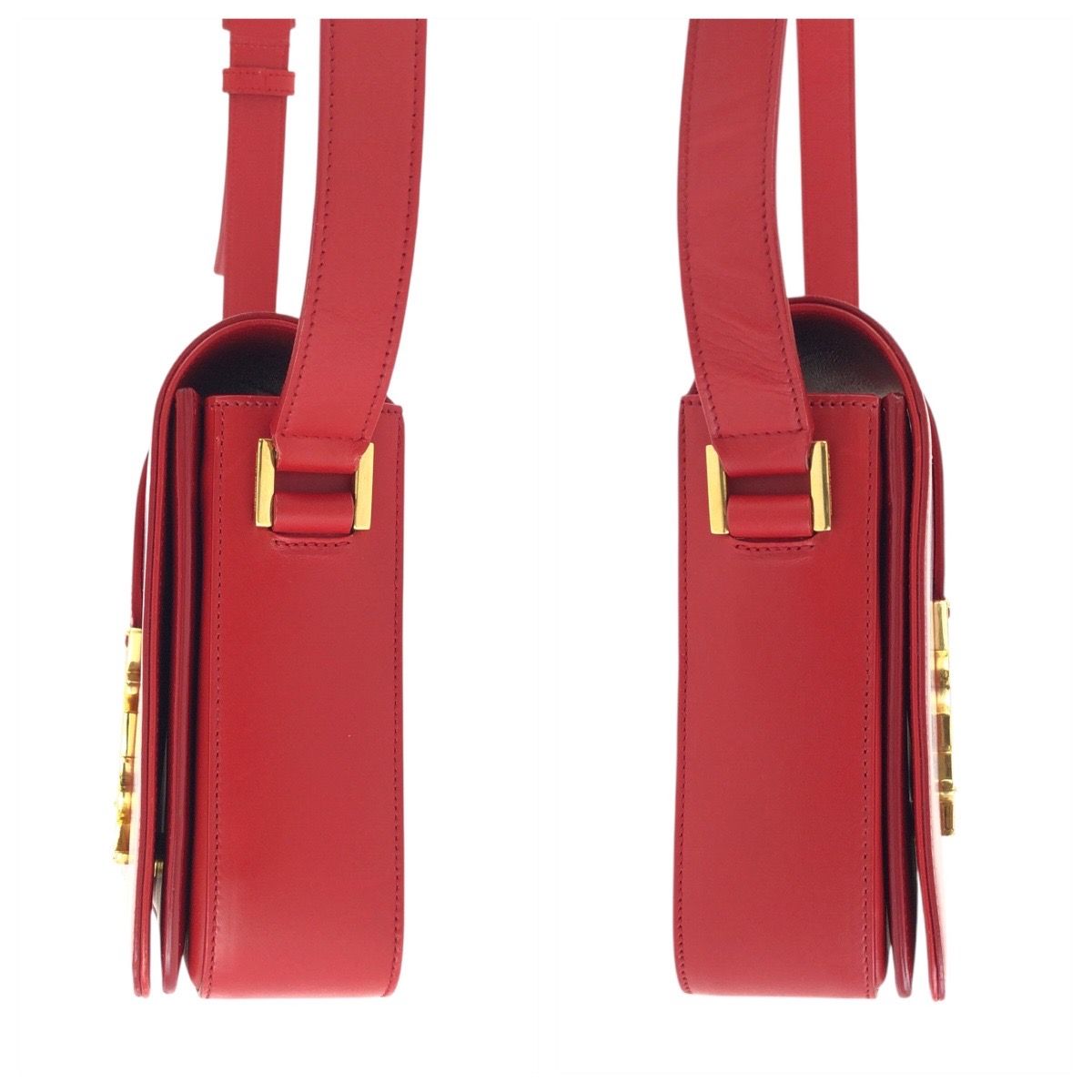 Saint Laurent YSL Universite Red Leather 403 Shoulder Bag Pochette — view 8