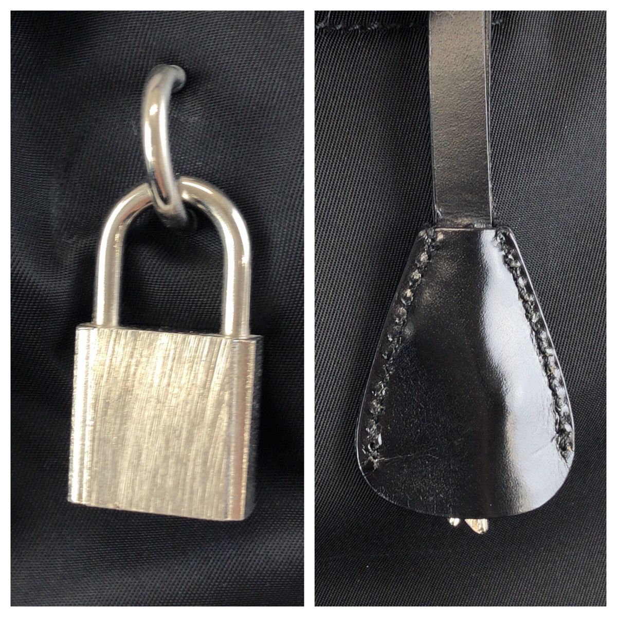 Prada Tessuto Black Silver Nylon Business Bag — view 5