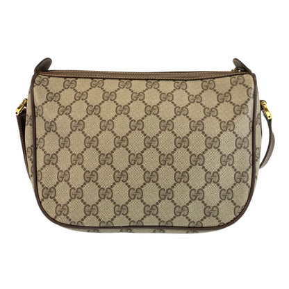 Gucci Vintage Beige Brown GG Supreme Canvas Shoulder Bag Pochette — view 2