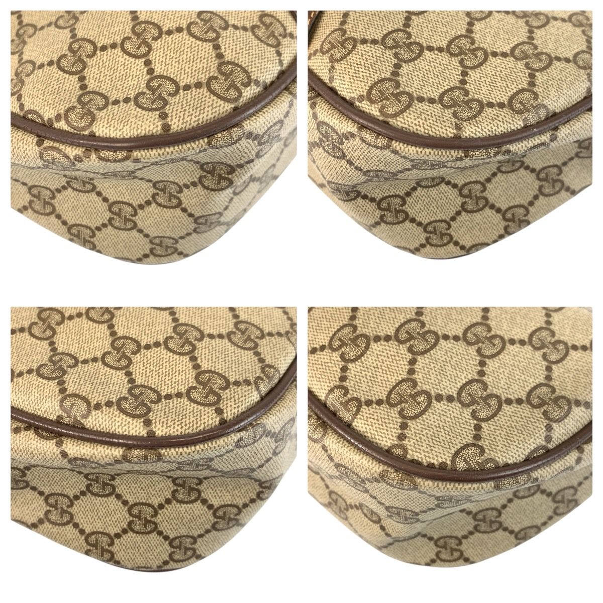 Gucci Vintage Beige Brown GG Supreme Canvas Shoulder Bag Pochette — view 5