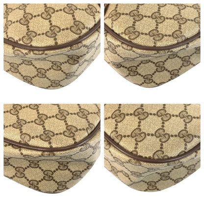 Gucci Vintage Beige Brown GG Supreme Canvas Shoulder Bag Pochette — view 5