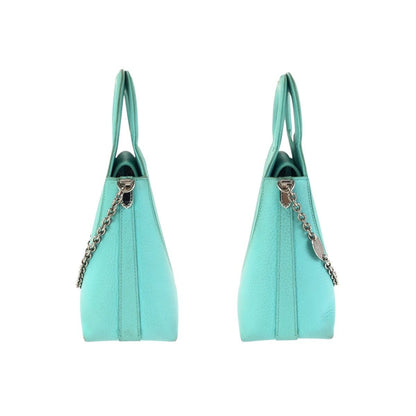 Tiffany & Co Return to Heart 2-Way Light Blue Silver Leather Shoulder Bag — view 8