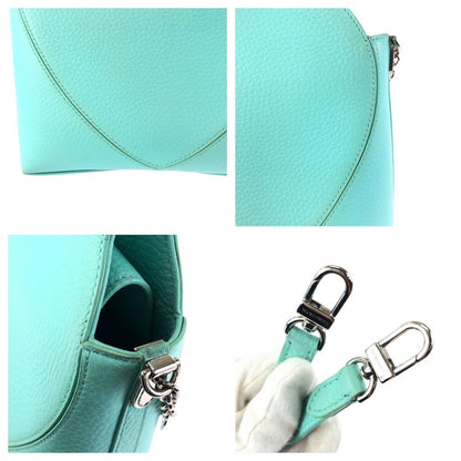 Tiffany & Co Return to Heart 2-Way Light Blue Silver Leather Shoulder Bag — view 6