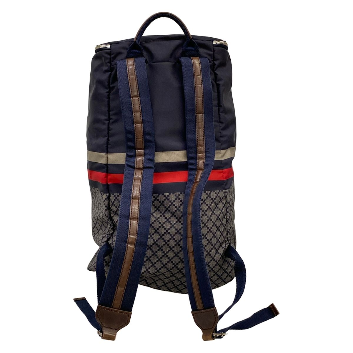 Gucci Backpack Diamante Navy Red Gray — view 3