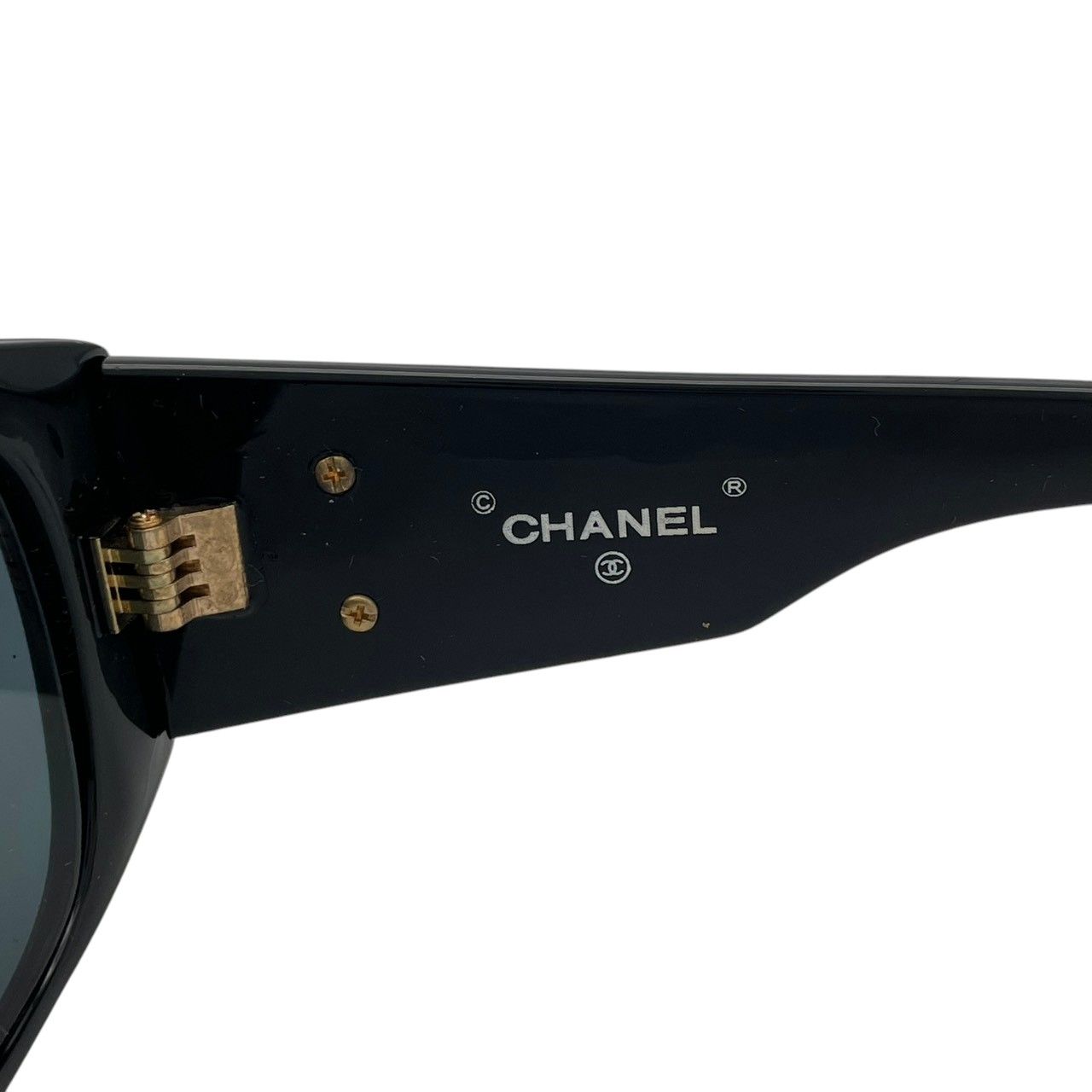 Chanel Sunglasses Eyewear Quilted Black Gold CC Logo Vintage Classic Purple — view 7