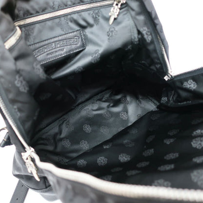 Chrome Hearts Ten Grade Nylon Backpack All Pattern Daga Zip Black Silver — view 5