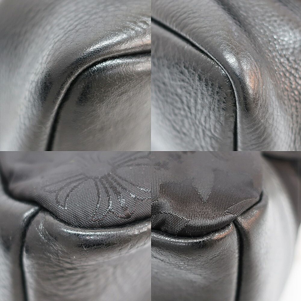 Chrome Hearts Ten Grade Nylon Backpack All Pattern Daga Zip Black Silver — view 4