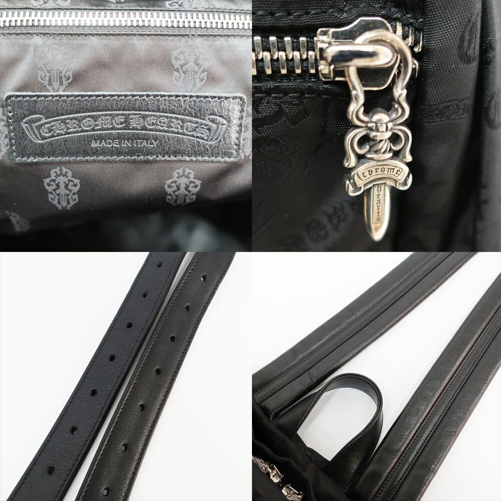 Chrome Hearts Ten Grade Nylon Backpack All Pattern Daga Zip Black Silver — view 7