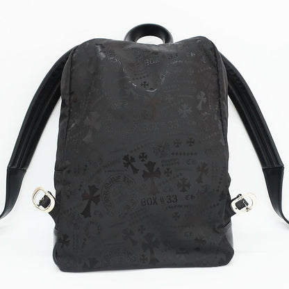 Chrome Hearts Ten Grade Nylon Backpack All Pattern Daga Zip Black Silver — view 2