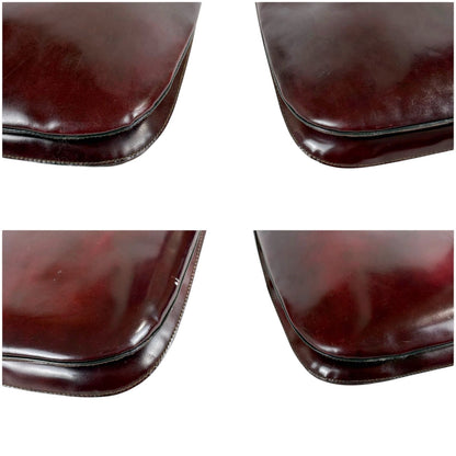 Prada Mirror Calf Leather Shoulder Bag Bordeaux — view 5