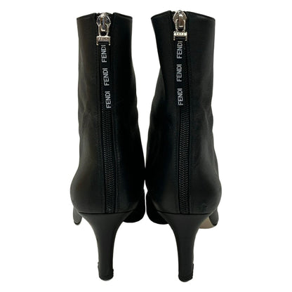 Fendi Short Boots 38 Black Leather — view 3