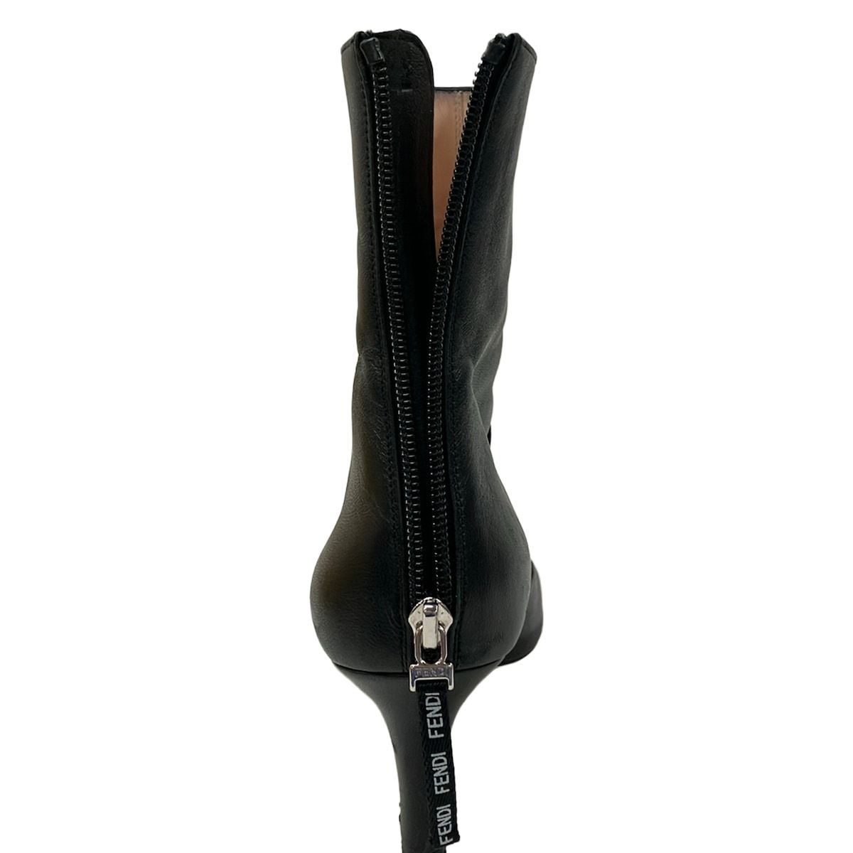 Fendi Short Boots 38 Black Leather — view 5