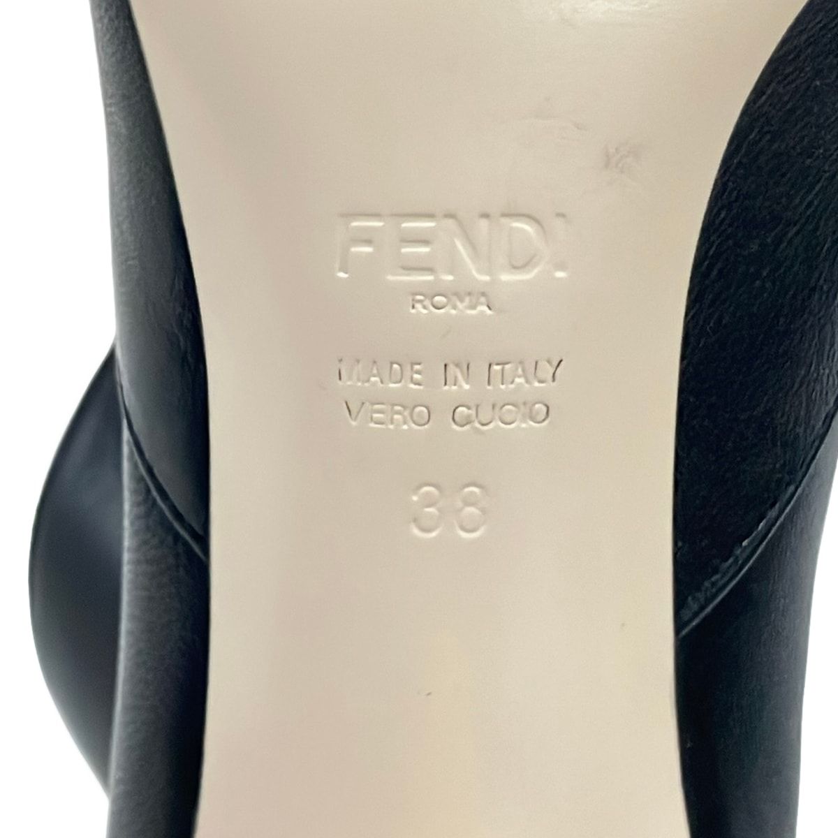Fendi Short Boots 38 Black Leather — view 7