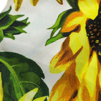 Dolce & Gabbana Silk Sunflower Cardigan Black Yellow 36 — view 5
