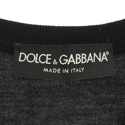 Dolce & Gabbana Silk Sunflower Cardigan Black Yellow 36 — view 3