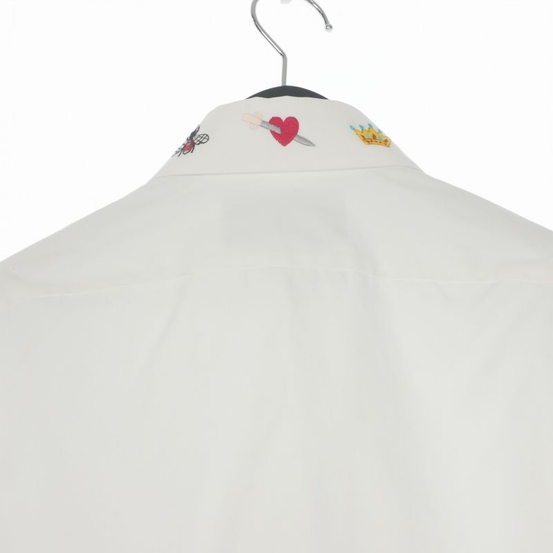 Gucci Symbols Color Embroidery Snake Shirt Long Sleeve 15 White — view 5