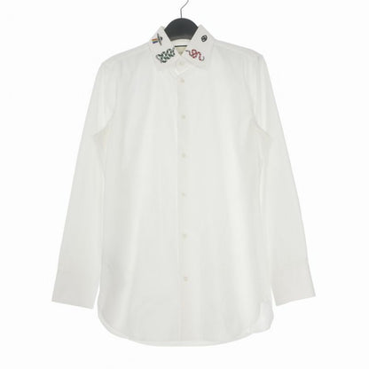 Gucci Symbols Color Embroidery Snake Shirt Long Sleeve 15 White