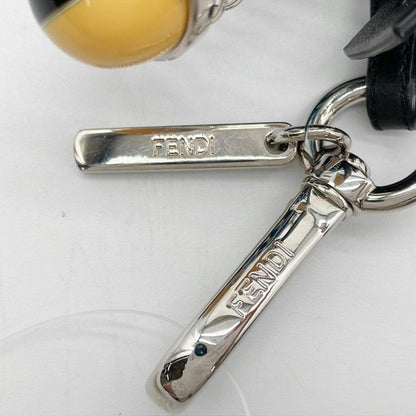 Fendi Bag Charm Multicolor Fur Leather Doll Motif Silver — view 4