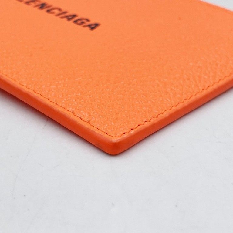 Balenciaga Coin Case Fragment Orange Leather Card — view 4